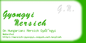 gyongyi mersich business card